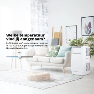 FlinQ Slimme Mobiele Airco 13.000 BTU