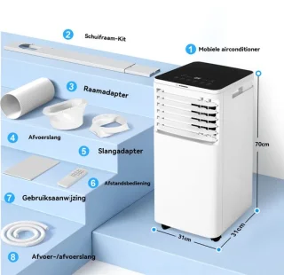 Glitzerlife 9000 BTU: compacte mobiele koeling voor elke kamer