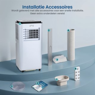 Gologi 3-in-1 Mobiele Airco 9000 BTU Wit