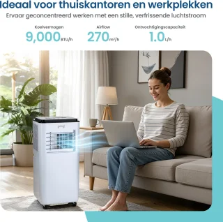 Gologi 3-in-1 Mobiele Airco 9000 BTU Wit