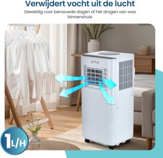 Gologi 3-in-1 Mobiele Airco 9000 BTU Wit