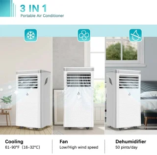 Grokos Mobiele Airco 12000 BTU Wit
