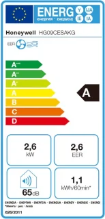 Honeywell HG9CESAKK Airco 9000 BTU Wit