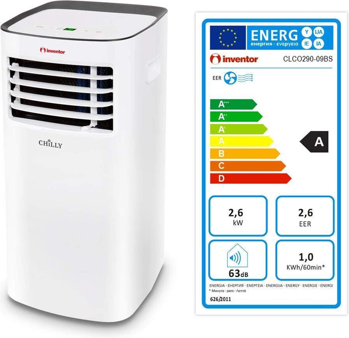 Inventor Chilly 9000 BTU Mobiele Airco