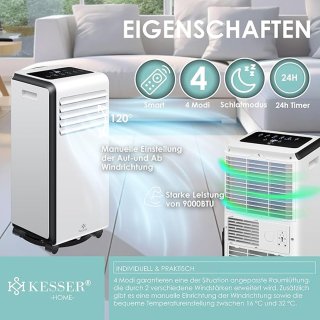 Wat vinden we goed aan de KESSER Mobiele Airco 9000 BTU