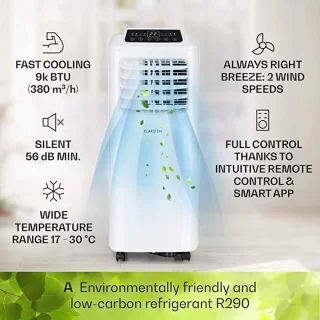 Klarstein 3-in-1 mobiele airconditioner 9000 BTU