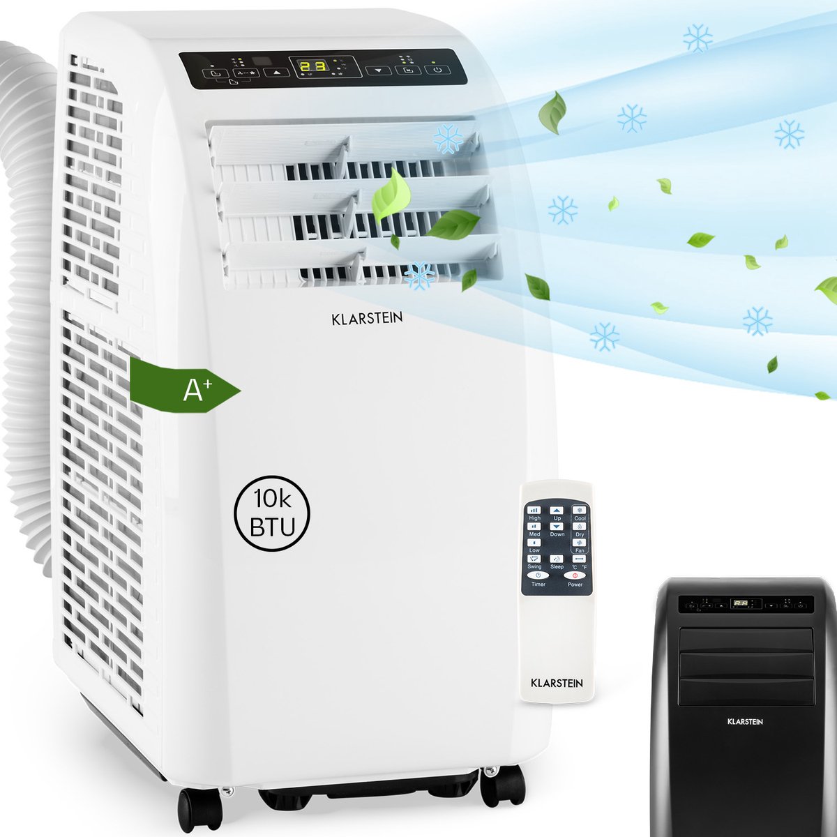 De Klarstein 4-in-1 Mobiele Airconditioner 10000 BTU in één oogopslag