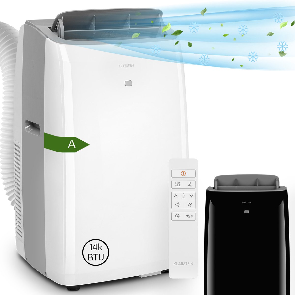 De Klarstein 4-in-1 Mobiele Airconditioner 14000BTU in één oogopslag