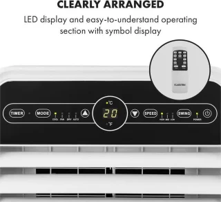 Klarstein 4-in-1 Mobiele Airconditioner 9000 BTU