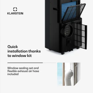 Klarstein AireLux Draagbare Airconditioner 14.000 BTU Donkergrijs