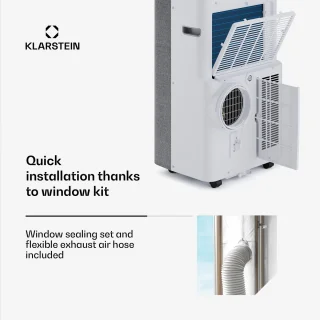 Klarstein AireLux Draagbare Airconditioner 14.000 BTU Grijs