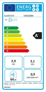 Klarstein New Breeze ECO mobiele airco 10.000 BTU zwart