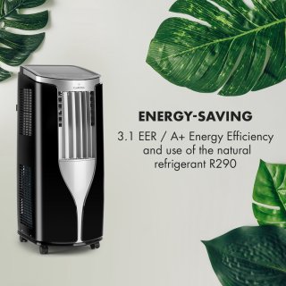 Klarstein New Breeze ECO mobiele airco 10.000 BTU zwart