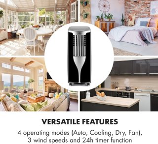 Klarstein New Breeze ECO mobiele airco 10.000 BTU zwart