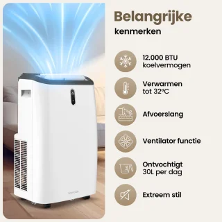 Komodo Frosty 12000 BTU Mobiele Airco