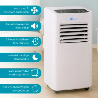 Lifetime Air Mobiele Airco 8000BTU Met Afstandsbediening