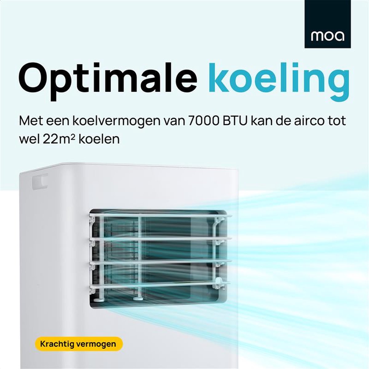 MOA Mobiele Airco 7000 BTU Wit Met Afstandsbediening