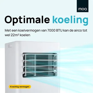 MOA Mobiele Airco 7000 BTU Wit Met Afstandsbediening