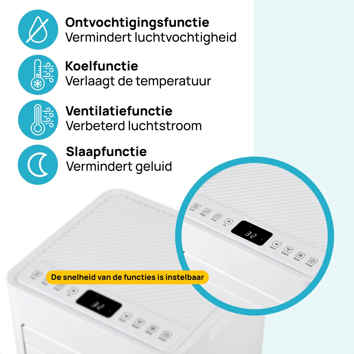 MOA Mobiele Airco 7000 BTU Wit Met Afstandsbediening