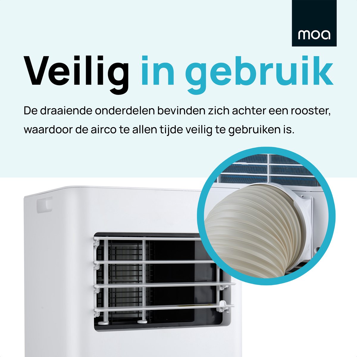 MOA Mobiele Airco 7000 BTU Wit Met Afstandsbediening