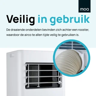 MOA Mobiele Airco 7000 BTU Wit Met Afstandsbediening