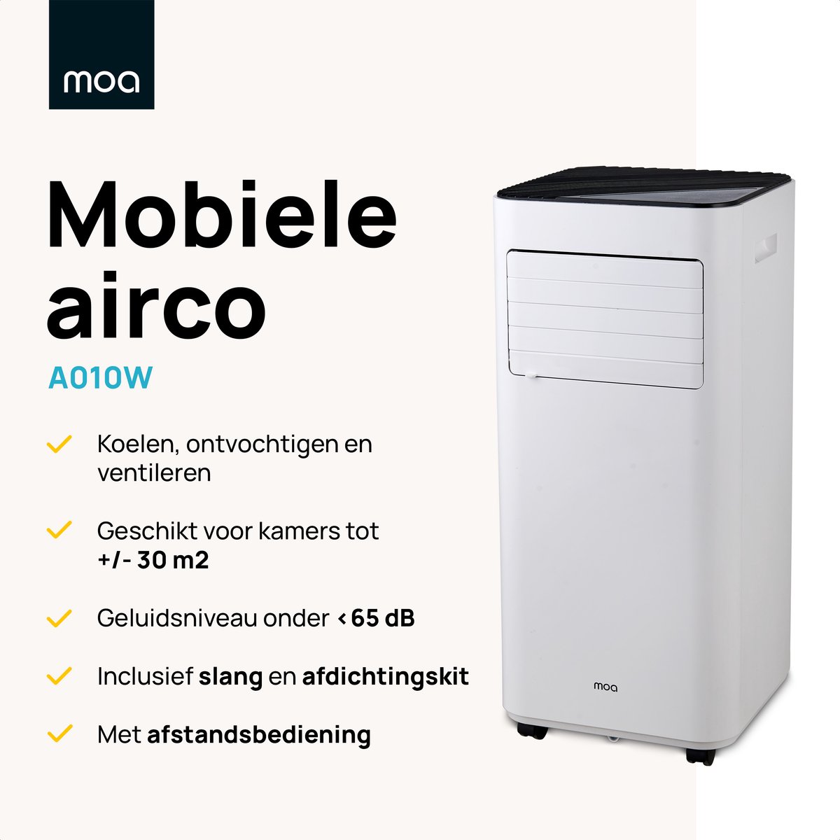 MOA Mobiele Airco 9000 BTU Wit