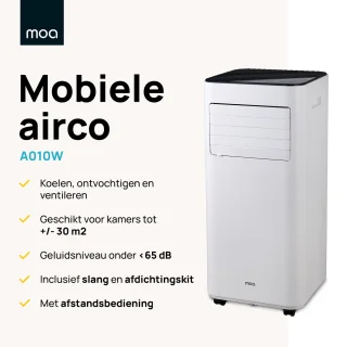 MOA Mobiele Airco 9000 BTU Wit