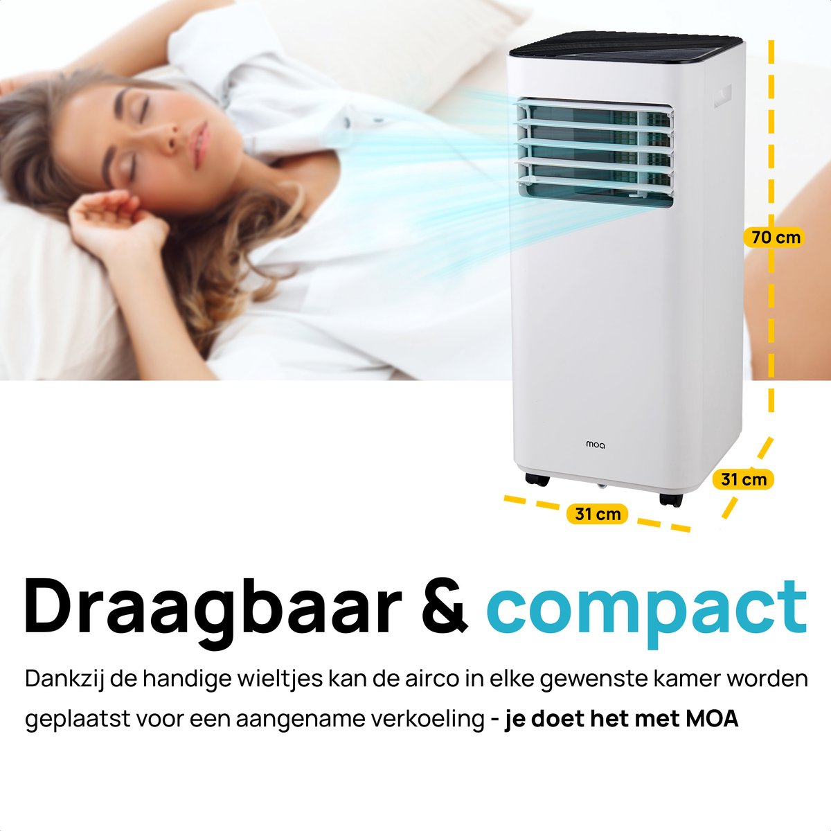 MOA Mobiele Airco 9000 BTU Wit
