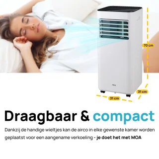 MOA Mobiele Airco 9000 BTU Wit