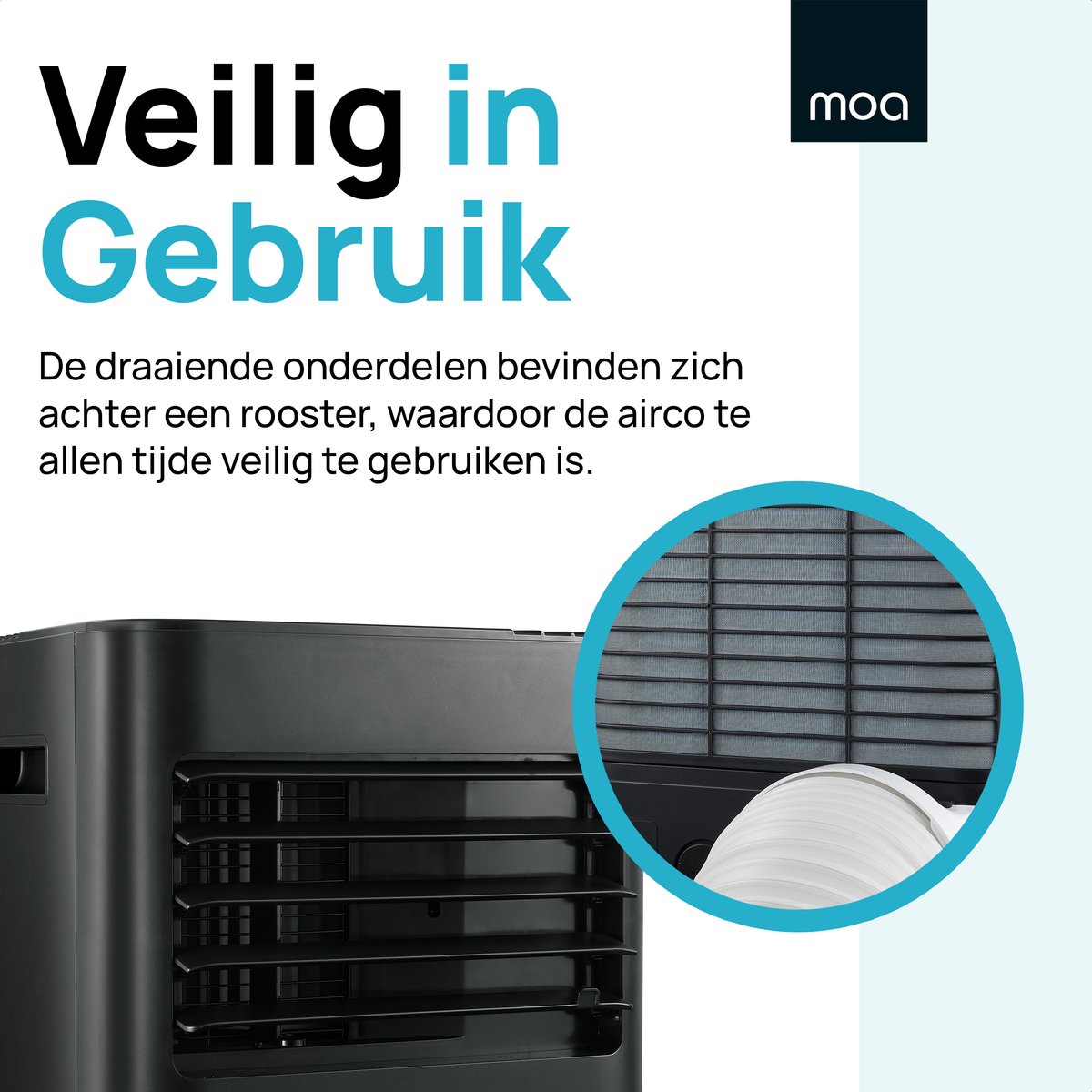 MOA Mobiele Airco 9.000 BTU Zwart