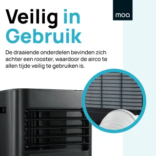 MOA Mobiele Airco 9.000 BTU Zwart