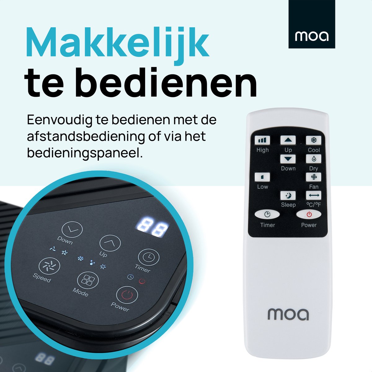 MOA Mobiele Airco 9.000 BTU Zwart