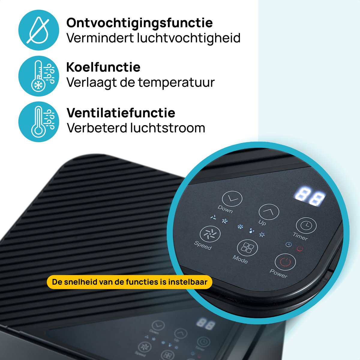 MOA Mobiele Airco 9.000 BTU Zwart