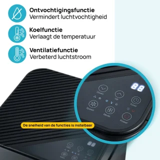 MOA Mobiele Airco 9.000 BTU Zwart
