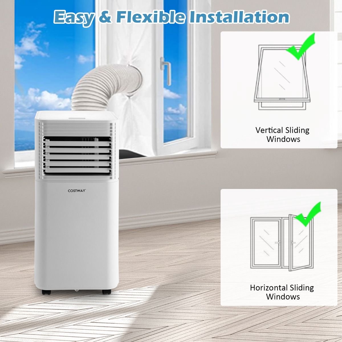 Mobiele Airco 4-in-1 9000 BTU met Afstandsbediening