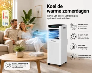 Mobiele airco 7000 BTU wit