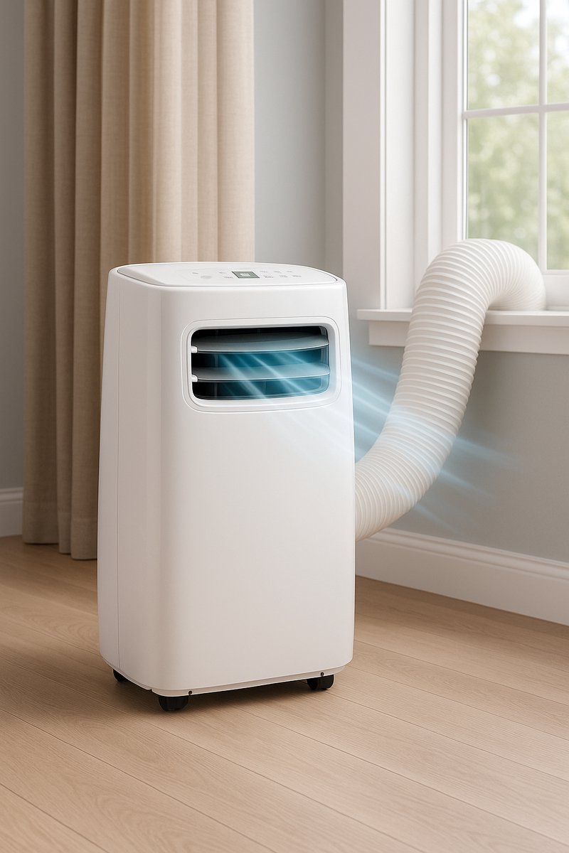Mobiele Airco 9000 BTU WiFi Slim 3-in-1 met Afstandsbediening en Raamkit