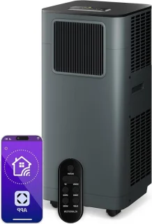 Mobiele airco klimaatregelaar 9000 BTU zwart