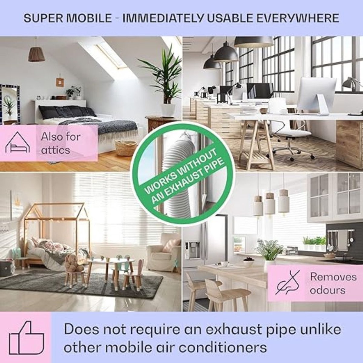 Mobiele Airco Zwart Zonder Afvoerslang