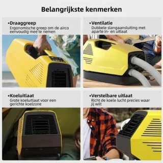 Mobiele airconditioner – draagbare airco – compacte klimaatbeheersing – lichtgewicht 6,5 kg