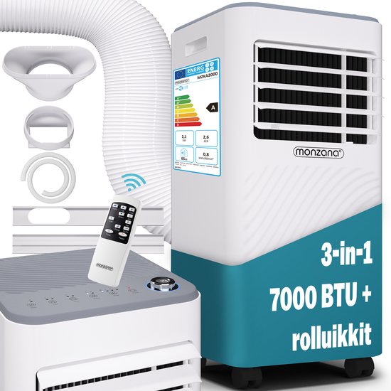 Monzana Mobiele Airco 7000BTU 3in1 Wit review