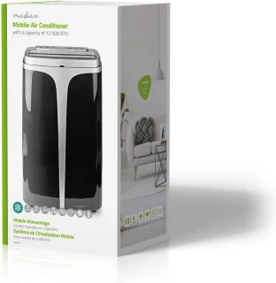 Nedis Mobiele Airconditioner 12000 BTU Grijs/Zwart