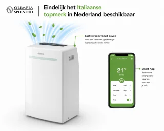 De Olimpia Splendid AIRA 10 mobiele airco in één oogopslag