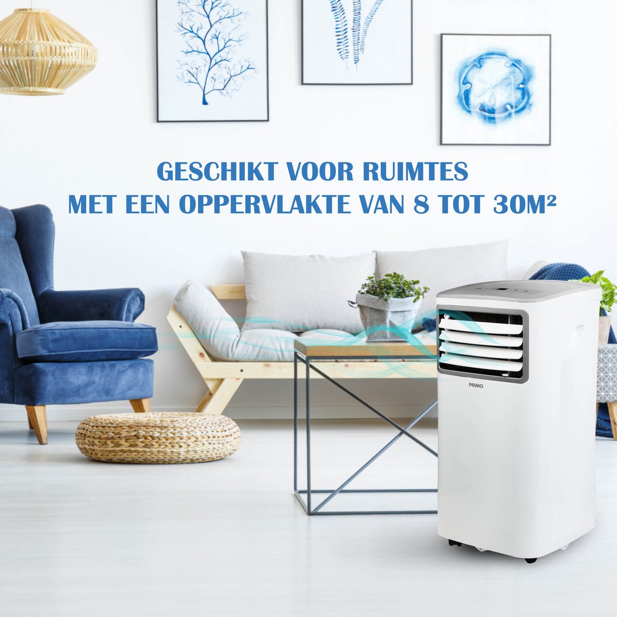 PRIMO PR575AC Mobiele Airco 9000 BTU Wit