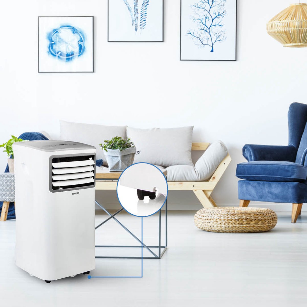 PRIMO PR579AC Mobiele Airco 7000 BTU Wit