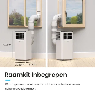 Pro Breeze Mobiele Airco 9000 BTU WiFi Wit