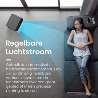 Pro Breeze Mobiele Airco 9000 BTU WiFi Wit