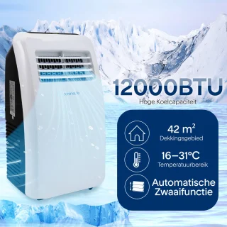 SereneLife 12.000 BTU Mobiele Airco 3-in-1
