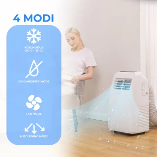 SereneLife 7.000 BTU Mobiele Airco 3-in-1