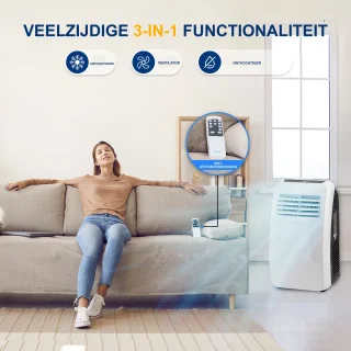 SereneLife 7.000 BTU Mobiele Airco 3-in-1